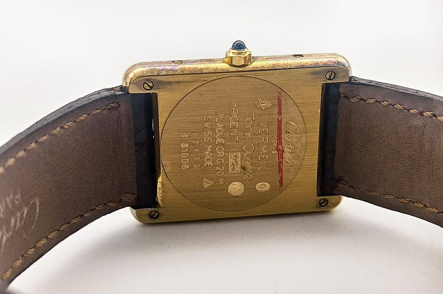 Cartier - must de cartier tank vermeil - unisex